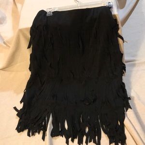 Skirt, JS sig, 8, never worn, fringe, stretch